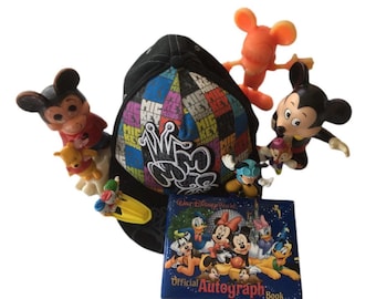 Disney Mickey toy Treasures lot Ball Cap Mickey figures Mickey Mouse collector gift lot