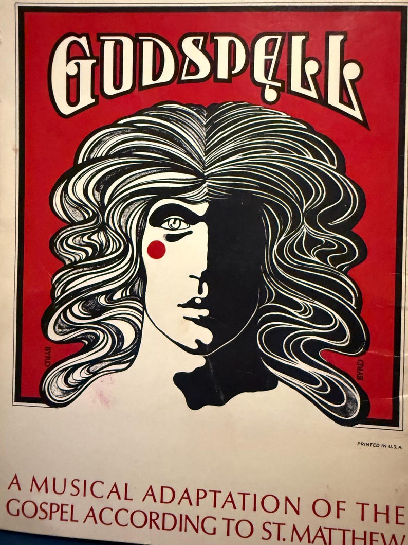 Godspell Vintage 1971 Godspell Musical Program Booklet off Broadway Cast Stephen ...
