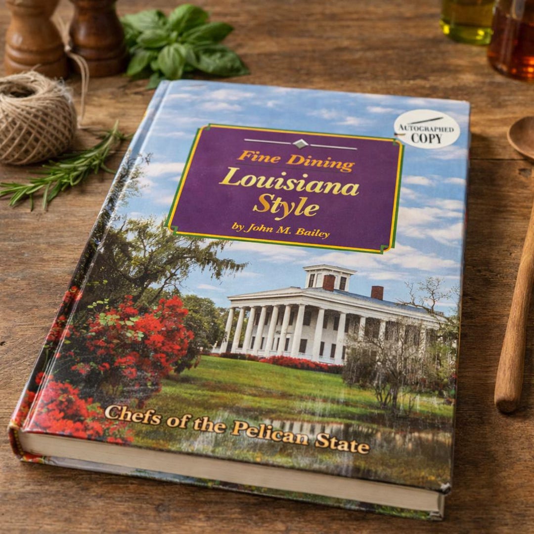 Signed Fine Dining Louisiana Style Cookbook John M Bailey Louisiana ...