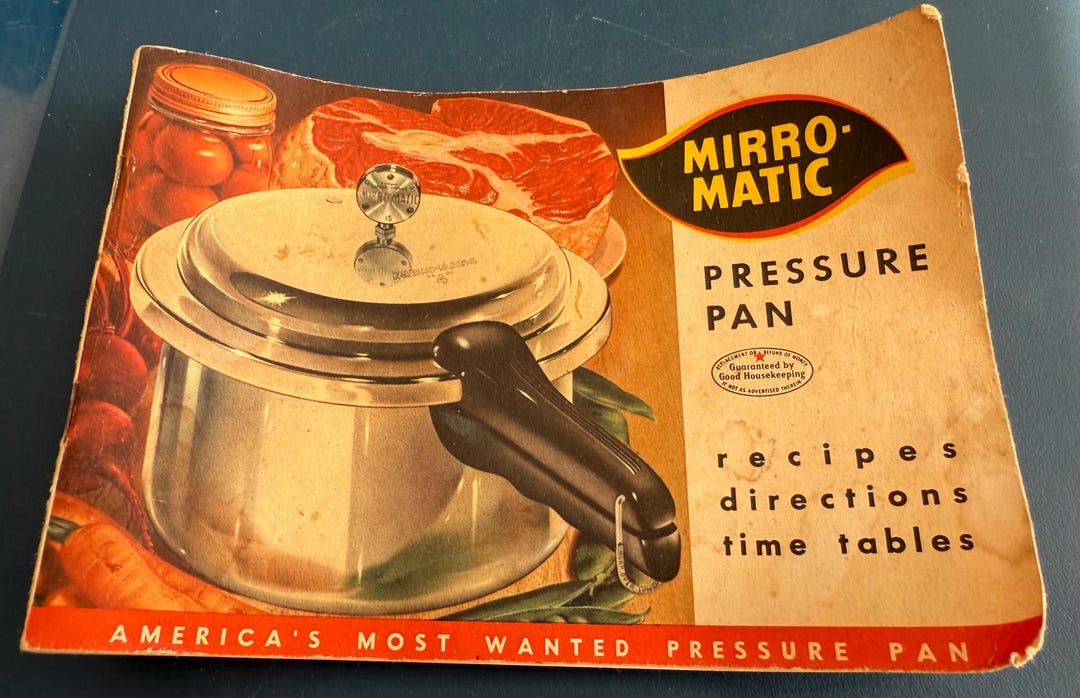 Vintage 1959 Mirro-matic Pressure Cooker Recipe Booklet | Retro Kitchen ...