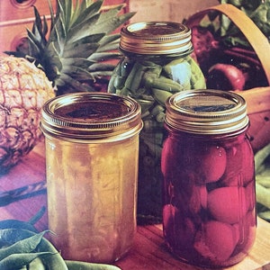 Home Canning Cook Book techniques freezing jellies jams pressure cooker