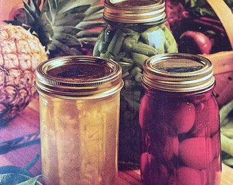 Home Canning Cook Book techniques freezing jellies jams pressure cooker