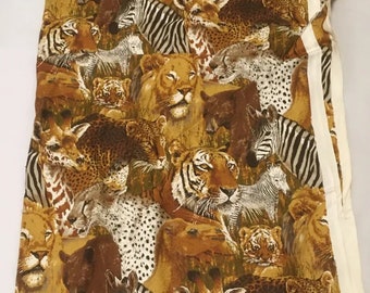 New Jungle African print fabric drapery weight Preshrunk Tigers Zebra Cheetah