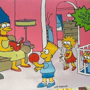 Simpsons 5 Action Bendable Action Figures Jesco Homer Bart Lisa Marge New figures sealed in package vintage 1990