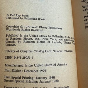 The Black Hole 1979 Paperback Novelization Alan Dean Foster Sci Fi Book image 6