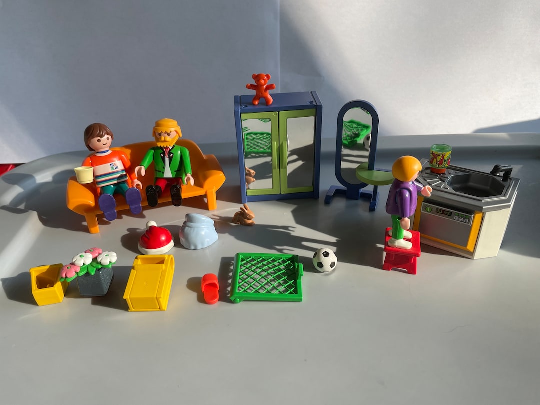 Playmobil 2000 Modern House Dishwasher Couch Bedroom Mirror and More Etsy
