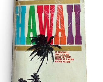 Vintage Hawaii by James A Michener Paperback 1961 Bantam Edition Historical Novel Polynesia Saga Classic Fiction Travel Literature