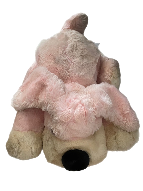 FAO Schwarz Pink Cream Puppy Dog Hound Fluffy Floppy Ears Plush Lovey 18 Large Soft Cuddly Etsy