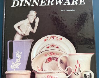 Vintage American Dinnerware Encyclopedia Jo Cunningham Hardcover Pottery Guide Identification Values China Reference Book 1980s