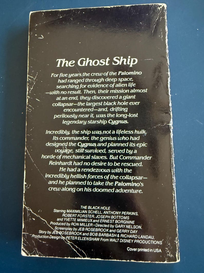 The Black Hole 1979 Paperback Novelization Alan Dean Foster Sci Fi Book image 2