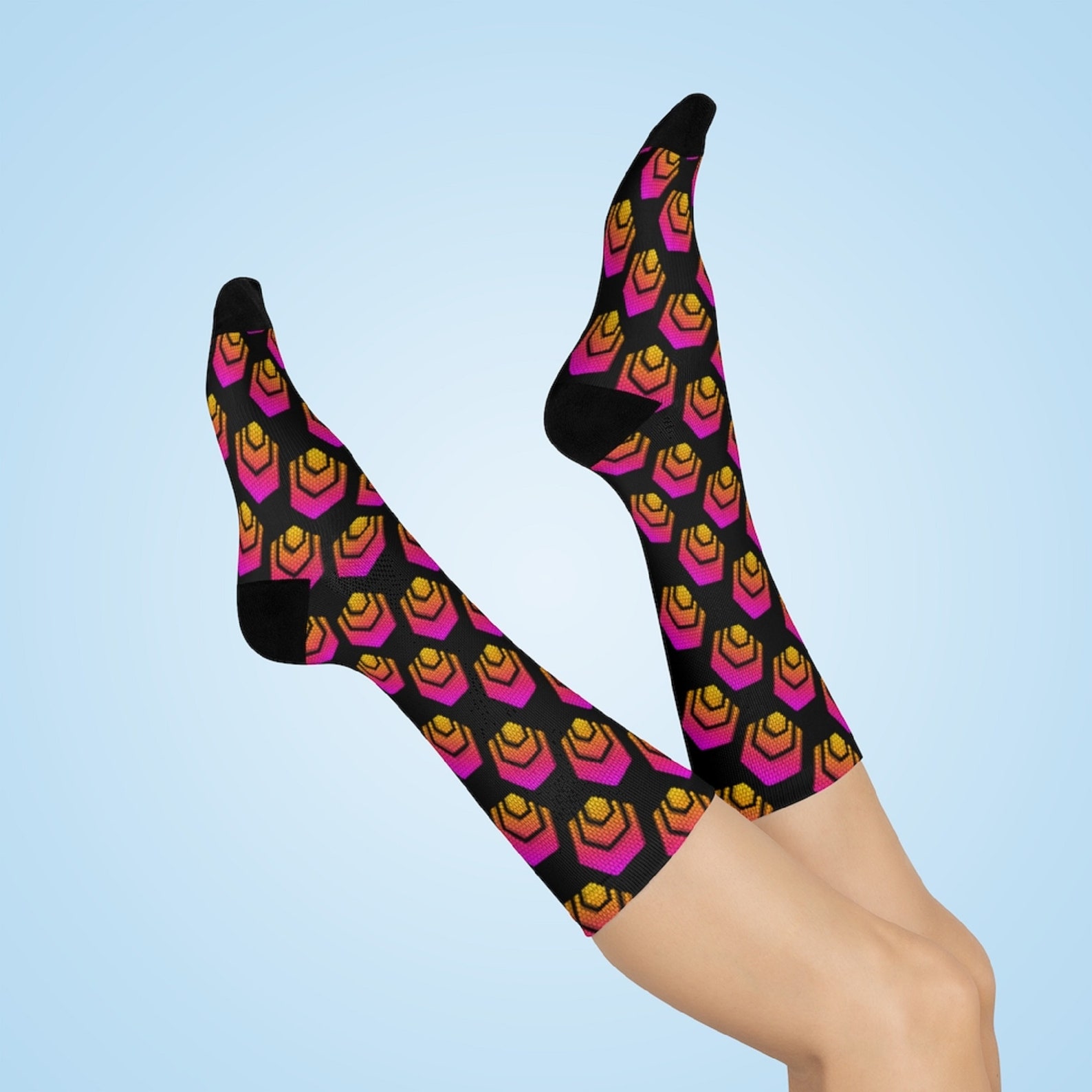 Hex Socks Crypto Socks Crypto Clothing Hexagonal Socks Etsy