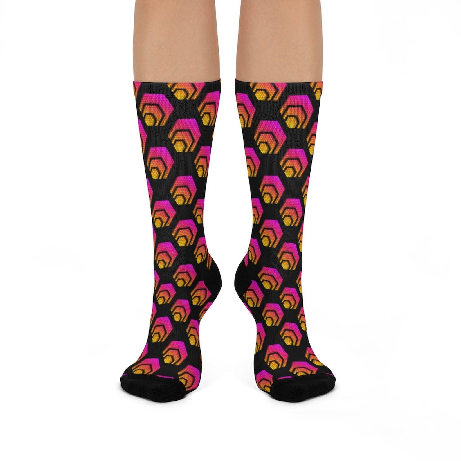 Hex Socks Crypto Socks Crypto Clothing Hexagonal Socks Etsy