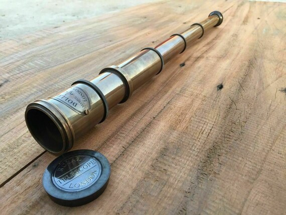 Navy Brass Solid Pirate Telescope Nautical Antique Spyglass Vintage Scope