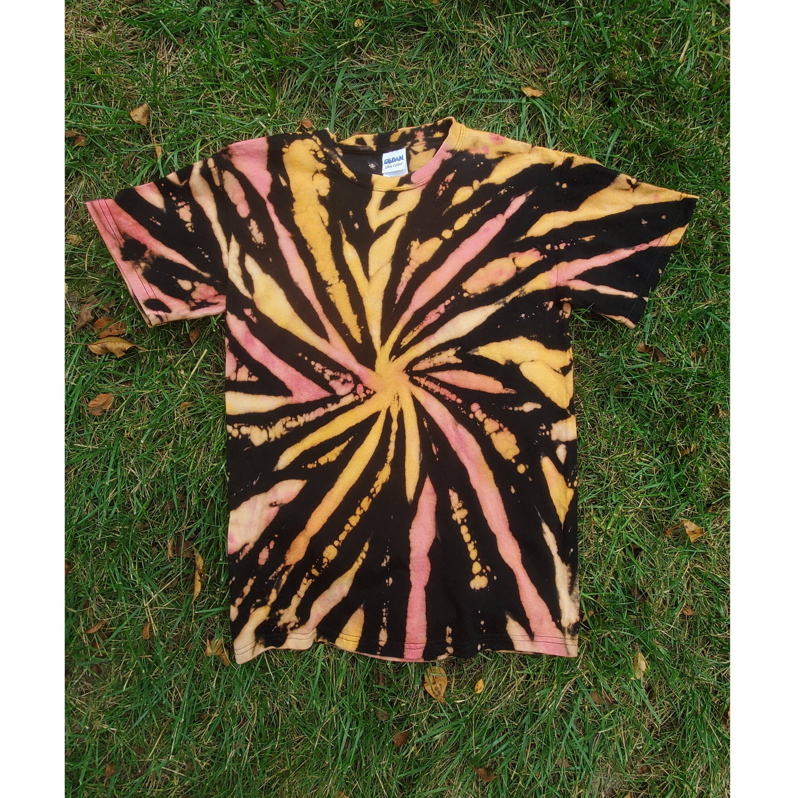 Download Adult Unisex Small Multi Color Reverse Tie Dye T-Shirt ...