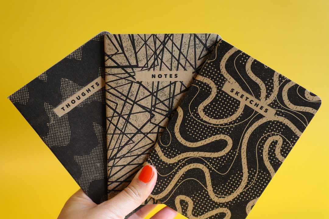 Mini Design For Notebook Kraft Brown Mini Notebooks Graphic Design Notebook Pocket Notebook Pack ...