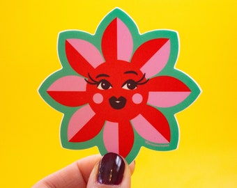 Bright Sunny Flower Sticker Colorful Sticker Tumbler Sticker Water Bottle Sticker Laptop Sticker Cute Sticker Kids Sticker Teacher Sticker
