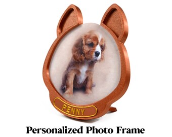 Personalized Dog Portrait Frame Copper Color - Keepee Frame is custom made fridge magnet best Christmas pet gift dog gift Pet memorial