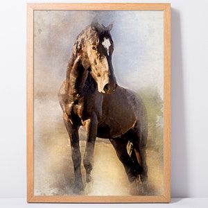 Custom Horse Portrait: Personalized Equestrian Art Print