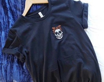 Skull With Bow Shirt | Etsy Ireland