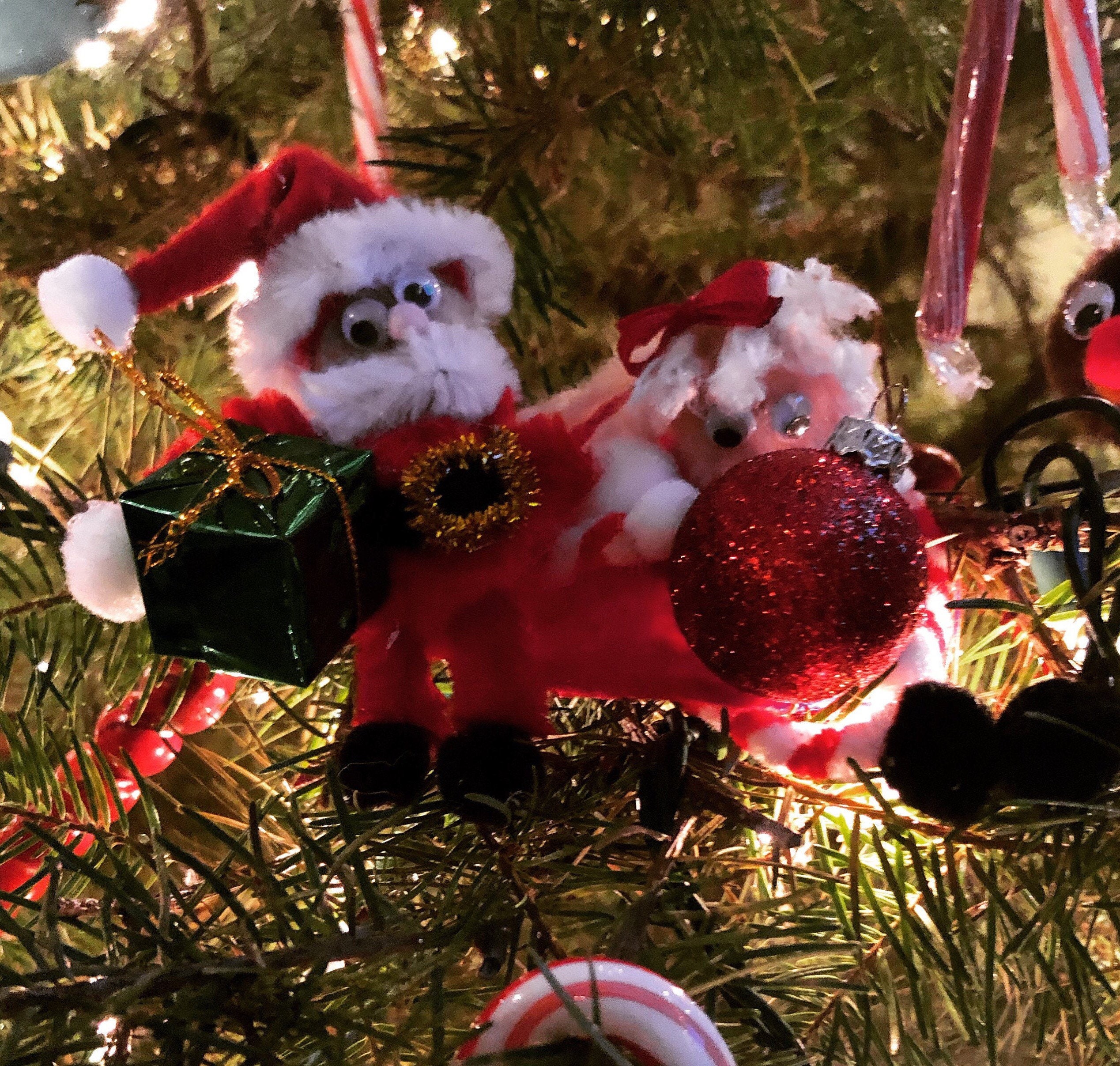 DIY Pom Pom Santa and Mrs Claus Craft Kit Etsy