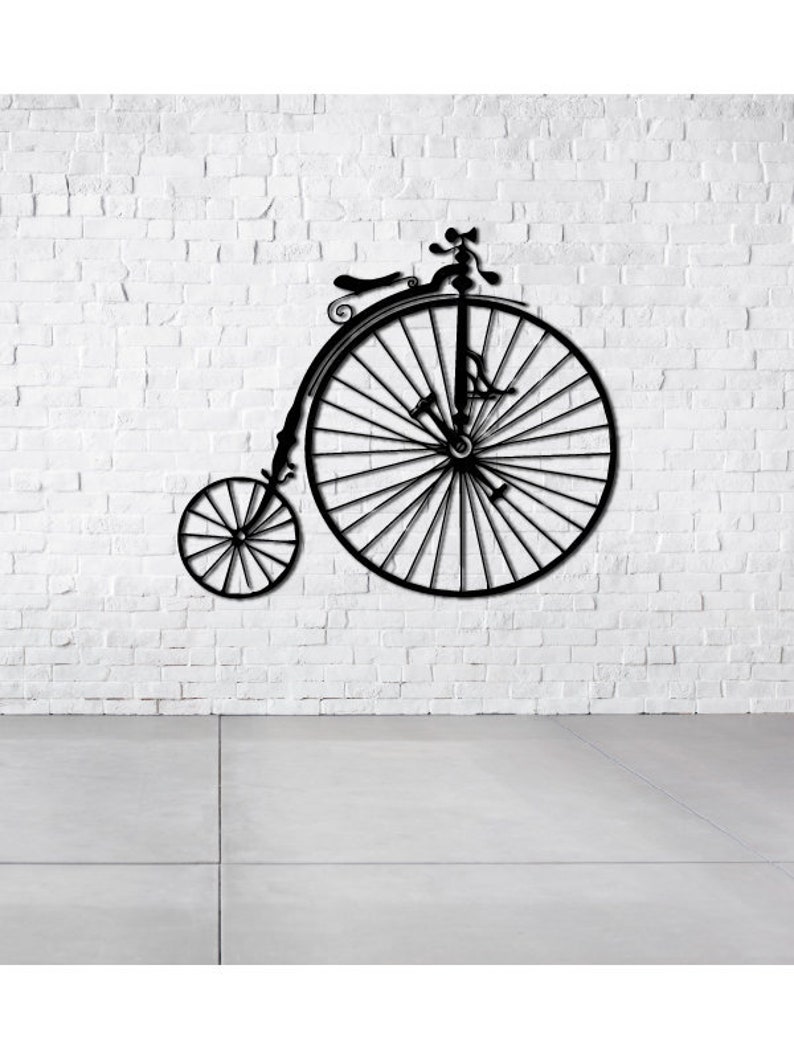 Best Metal Decor pennyfarthing Bike Wall Decor Item Etsy