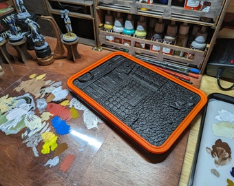 Paleta de pincel seco original para la paleta húmeda de Army Painter - Edición Fantasía - Herramienta texturizada para pintar miniaturas y juegos de guerra