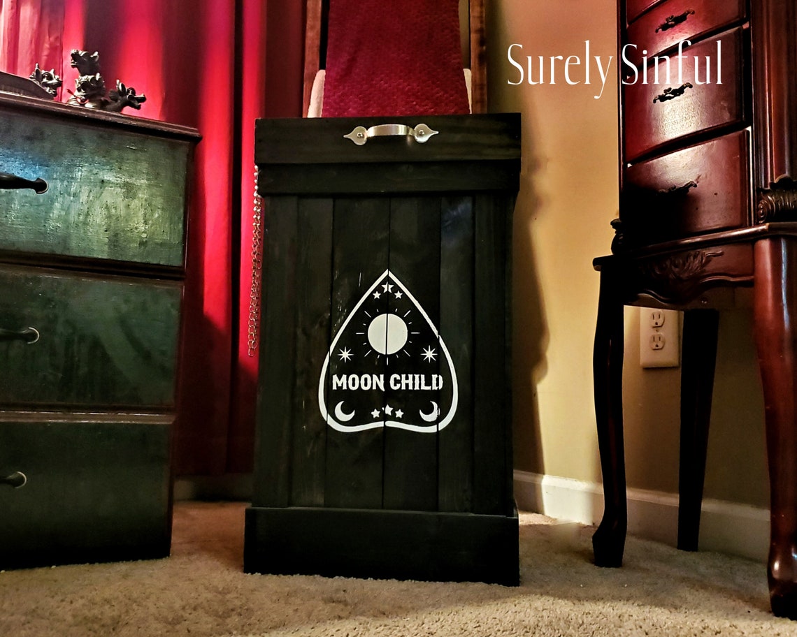 Gothic Trash Can Occult Kitchen Decor Gothic Kitchen | Etsy