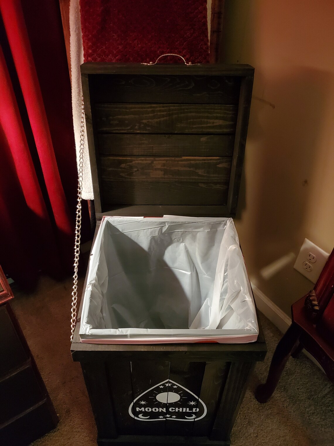 Gothic Trash Can Occult Kitchen Decor Gothic Kitchen Etsy