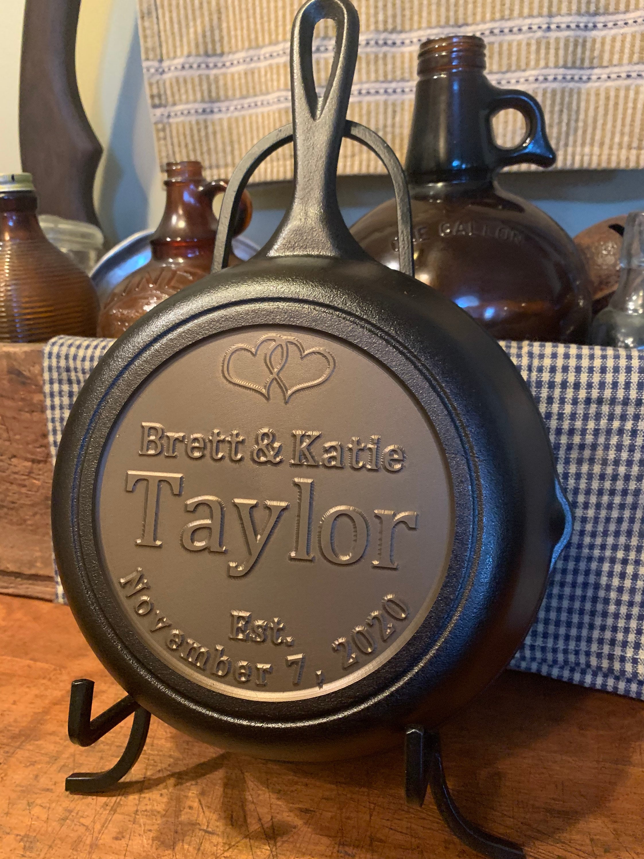 Anniversary/Wedding Custom Cast Iron Skillet Etsy