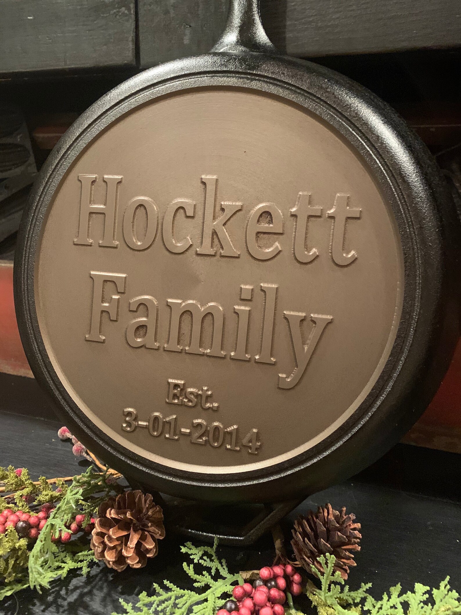 Personalized/Custom cast iron skillet Etsy
