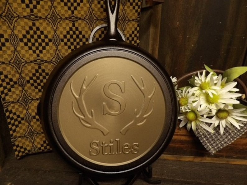 Custom cast iron anniversary skillet image 3