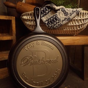 Personalized Cast Iron Skillet - Custom CNC Machined