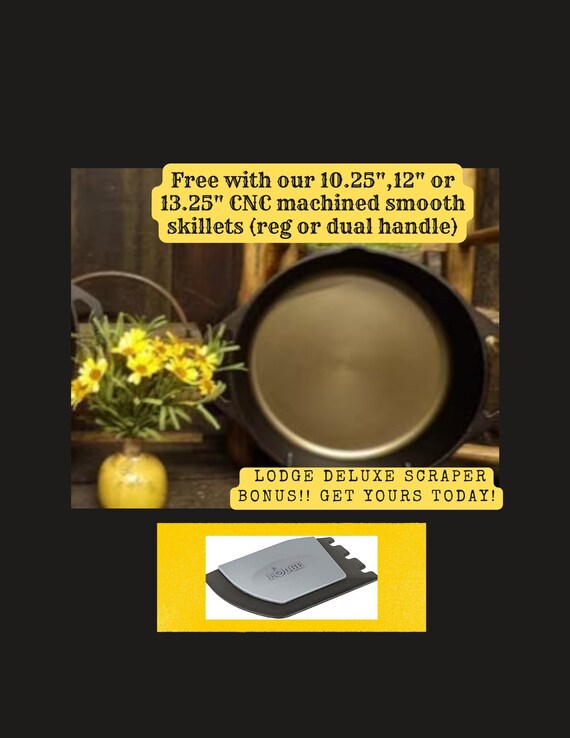 10.25 CNC Machined Smooth Cast Iron Skillet free Lodge Deluxe