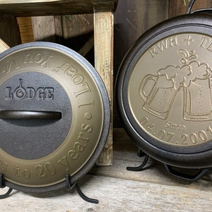 5-quart cast iron Dutch oven customized
