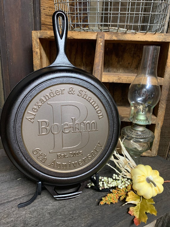 Sixth Anniversary Custom Cast Iron Skillet