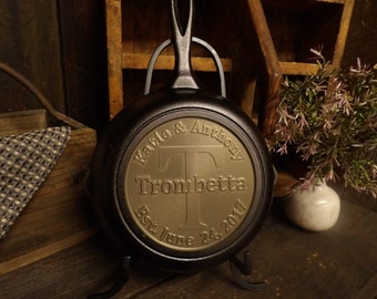 Personalized Cast Iron Skillet - Anniversary & Wedding Gift