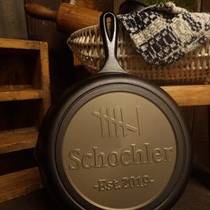 Personalized Cast Iron Anniversary Skillet - 6th Anniversary Gift