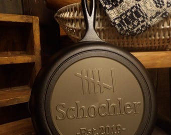 Personalized Cast Iron Anniversary Skillet - 6th Anniversary Gift