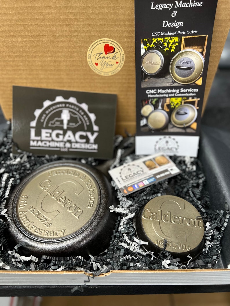 Custom cast iron anniversary skillet image 10