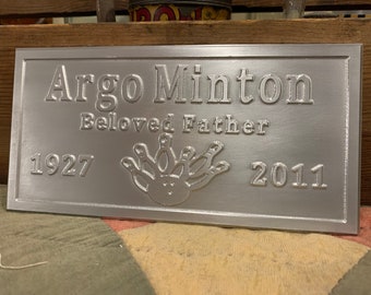 Memorial plaque, honor marker, aluminum awards, signs