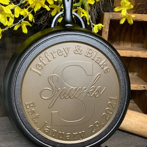 Personalized/Custom cast iron skillet