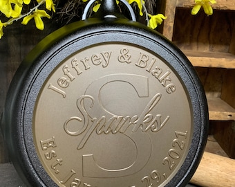 Personalized/Custom cast iron skillet