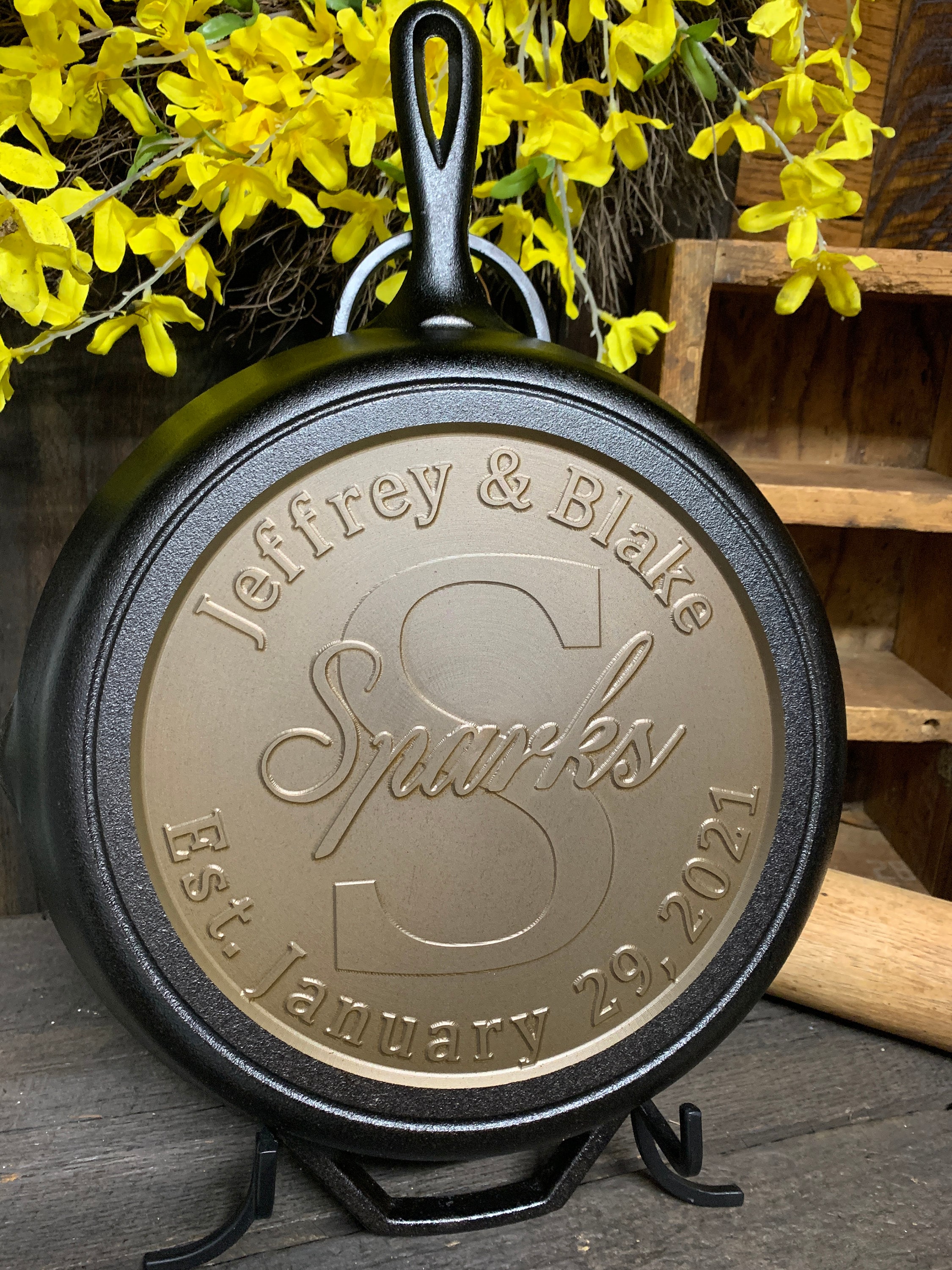Personalized/Custom cast iron skillet
