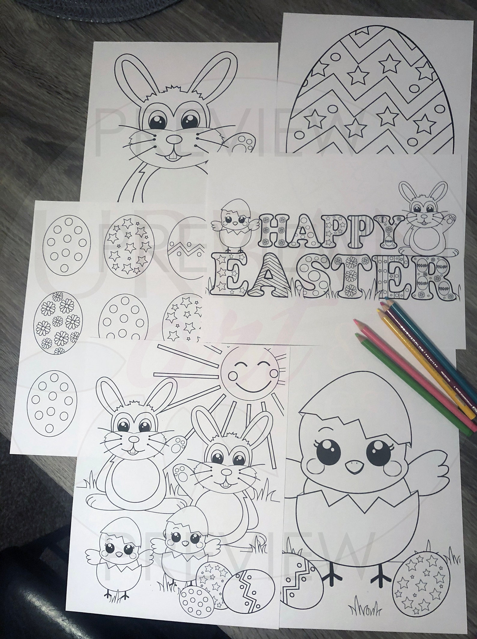 Easter Coloring Pages | Etsy