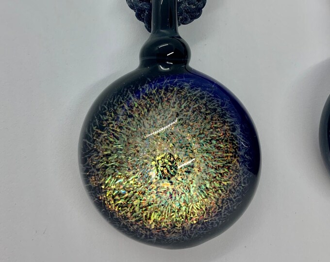Dichroic & Lampworked Glass Macrame Necklace