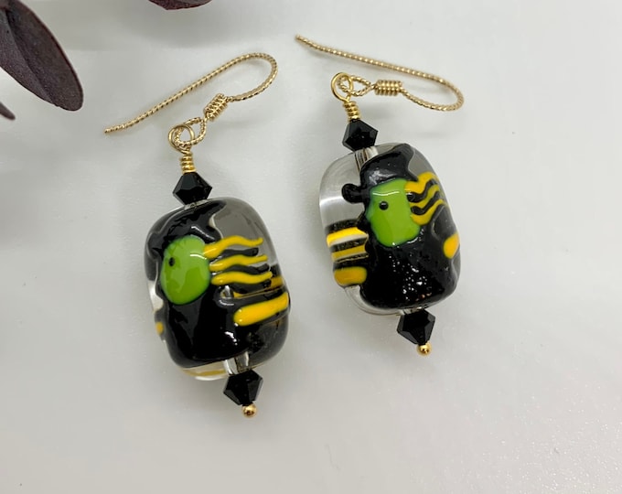 Witches Brew Lampworked Glass Earrings