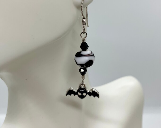 Midnight Bat Dangle Earrings