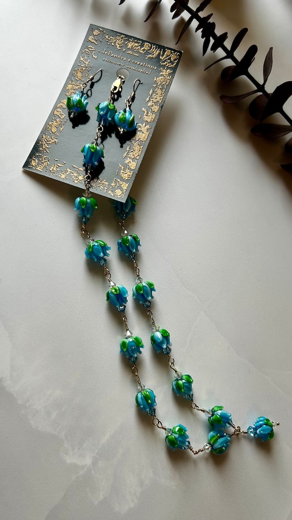 Venora’s Bouquet Lamp-worked glass & Austrian Crystal beads