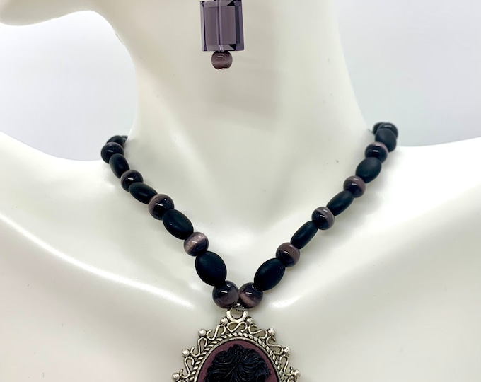 Emily Cameo Set, Cameo Set, Cameo Necklace, Luxury Jewelry, Artisan Jewelry