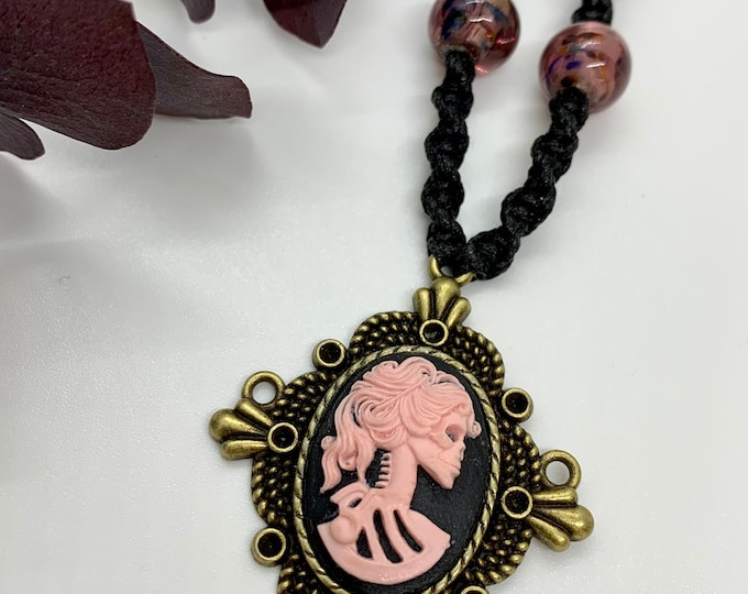 Emily Cameo Macrame Necklace